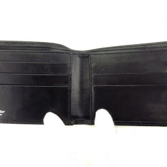 Cartier Wallet Purse Bifold Black Silver Mens Authentic Used - Picture 5 of 6
